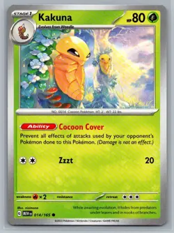 Kakuna 14/165 Scarlet & Violet 151 Common Pokemon TCG 2023 - Image 1