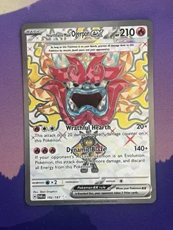 Pokemon Hearthflame Mask Ogerpon EX Holo Card 192/167 Twilight Masquerade - Image 1