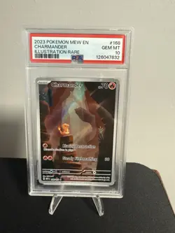 2023 POKEMON MEW EN-151 ILLUSTRATION RARE #168 CHARMANDER PSA 10 - Image 1