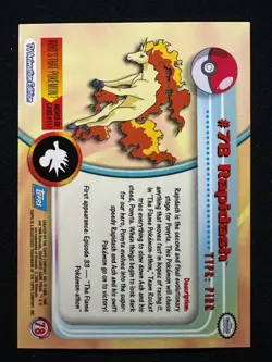 topps Pokemon TV Animation Edition Series 2 Rainbow Foil #78 Rapidash - Image 2