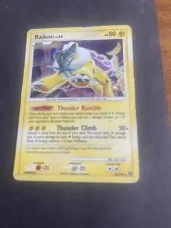 Pokemon TCG Raikou 16/132 D&P Secret Wonders Rare Holo MP Holo Bleed - Image 1