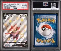 PSA 10 GEM MINT Eldegoss V SWSH084 Black Star Promos Full Art Holo Pokemon 2021 - Image 3