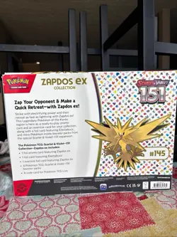 Pokemon Scarlet & Violet Zapdos EX Collection 151 Series, Sealed Box - Image 4