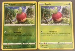 Pokemon TCG Applin Sword & Shield Rebel Clash 021/192 Reverse Holo Common - Image 1