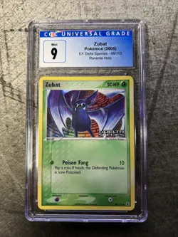 Pokemon EX Delta Species Zubat Reverse Stamped Holo 88/113 CGC 9 Mint - Image 1