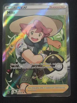 Pokemon TCG Milo Astral Radiance TG27/TG30 Ultra Rare Full Art Trainer NM - Image 1