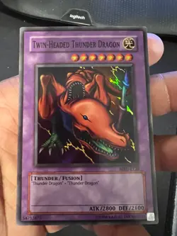 Twin-Headed Thunder Dragon Super Rare European MRD-E120 Light Play Yugioh TCG - Image 1
