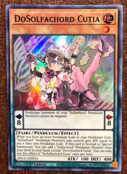 YuGiOh DoSolfachord Cutia ANGU-EN014 1st Edition Super Rare NM - Image 1