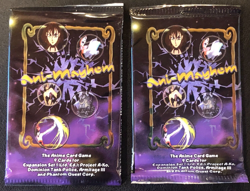 (2)x Ani-Mayhem Set 1 1995 Limited Edition Anime CCG Card Game Booster Packs - Image 1