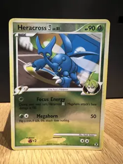 Heracross Platinum Rising Rivals 24/111 Excellent Rare Reverse Holo Pokemon Card - Image 1