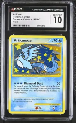 CGC 10 GEM MINT Articuno 2009 Supreme Victors 148/147 Holo Pokemon Card - Image 1
