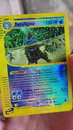 Near Mint, Reverse Foil, 2002 E-READER Feraligatr. Pokemon TCG Card. Rare - Image 2