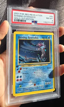 Pokemon Neo Revelation 1st Edition Shining Gyarados Holo Card #65/64 - Image 5