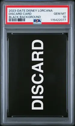 2023-DATE DISNEY LORCANA FILLER CARD BLACK BACKGROUND DISCARD CARD PSA 10 - Image 1