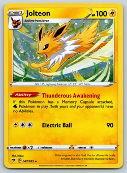Jolteon - (Cosmos Holo) Promo Miscellaneous Cards & Products 047/185 NM - Image 1