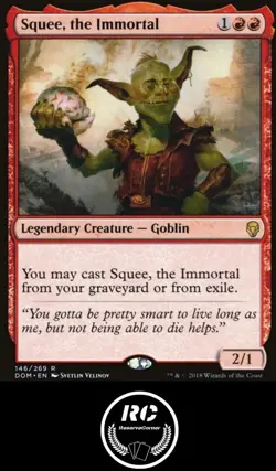 Squee, The Immortal MTG NM DOM Rare Legendary Goblin Fast Tracked Shipping - Image 1