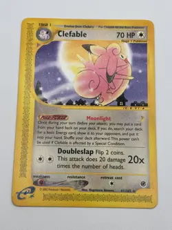 Pokemon TCG Clefable 41/165 Expedition Regular Rare WOTC MP+ - Image 3