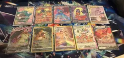 Pokemon Card Lot of 10 Cards Holo Rare VMax EX Full Art Trainer Gallery NM - Image 1