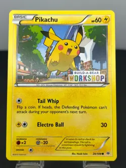 MP - Pikachu 20/108 - Build a Bear Workshop Stamped Pokemon TCG 2015 Promo - Image 1