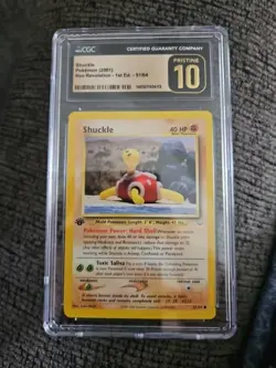 Pokemon TCG Shuckle 51/64 Neo Revelation Regular CGC Gem Mint Pristine 10 - Image 1