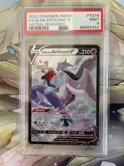 Pokemon SWSH Astral Radiance Full Art Trainer TG16 Galarian Articuno V PSA 9 MT - Image 1