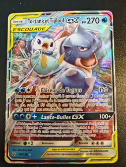 Carte Pokemon : Tortank et Tiplouf GX 38/236 Eclipse Cosmique Francaise - Image 1