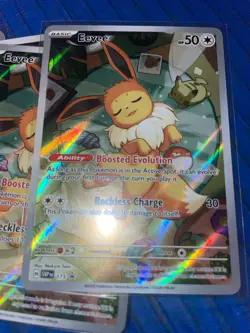 Pokemon Prismatic Evolution ETB Promo Eevee 173 Black Star Holo Near Mint NM 11x - Image 4