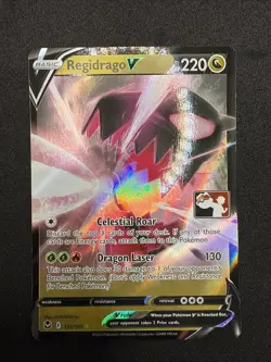 Pokemon TCG - Regidrago V - 135/195 - Silver Tempest - Prize Pack Play! Stamped - Image 1