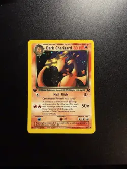 2000 Pokemon 1st Edition Dark CHARIZARD 4/82 Holo Team Rocket Set #4 VTG WOTC NM - Image 1