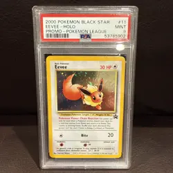 PSA 9 Mint - EEVEE HOLO - Pokemon TCG: 2000 WotC Black Star Promo #11 - Image 1