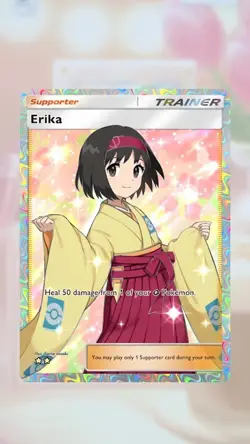 ERIKA EX FULL ART 2 STAR POKEMON TCG POCKET READ DESCRIPTION - Image 1