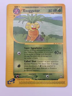 Exeggutor Pokemon 12/147 Aquapolis Pokemon TCG Regular Rare LP - Image 2