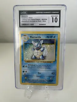 2023 Pokemon Wartortle CGC 10 Gem Mint Holo Blastoise & Suicune Deck - Image 1