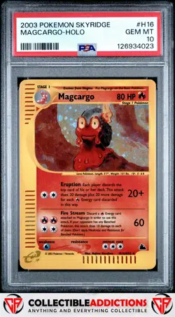 2003 Pokemon Skyridge #H16 Magcargo-Holo PSA 10 - Image 1