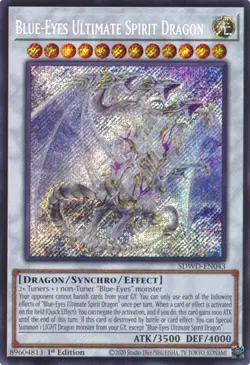 Yugioh! Blue-Eyes Ultimate Spirit Dragon - SDWD-EN043 - Secret Rare - 1st Editio - Image 1