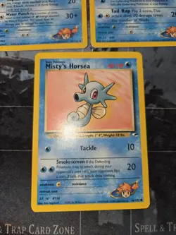 Misty's Gym Heroes 3 Card Lot Poliwag, Poliwhirl, Horsea Pokemon Vintage - Image 4