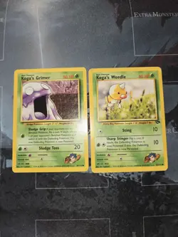 Gym Challenge 2 Card Lot Koga's Grimer & Weedle Vintage Pokemon - Image 1