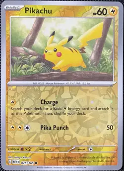 Pikachu - (Reverse Cosmos Holo) (Costco Exclusive) 025/165 Pokemon Card - Image 1