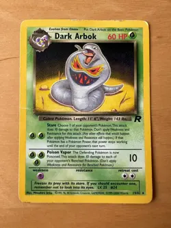 Dark Arbok 19/82 Pokemon Team Rocket Set Uncommon Card Good Condition - Image 1