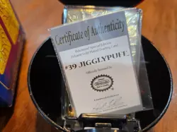 Pokemon Jigglypuff Limited Edition 23k Gold Plated Trading Card Pokeball - Image 5
