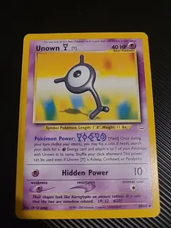 Unown Y - Neo Revelation - Uncommon - 40/64 - Vintage Pokemon Card WOTC LP - Image 1