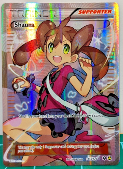 POKEMON SHAUNA 111A/124 FULL ART XY PREMIUM TRAINER COLLECTION RARE CARD 2017 - Image 1