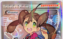 POKEMON SHAUNA 111A/124 FULL ART XY PREMIUM TRAINER COLLECTION RARE CARD 2017 - Image 2