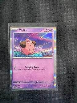 Pokemon TCG Cleffa Obsidian Flames Pre-Release Promo Card 037/072 NM - Image 1