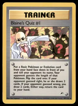 Blaine's Quiz #1 Gym Heroes #097/132 Pokemon Card NM - Image 1