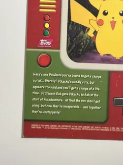 TV2 #25 Pikachu 1999 Pokemon Card Topps TV Animation Edition - Image 3