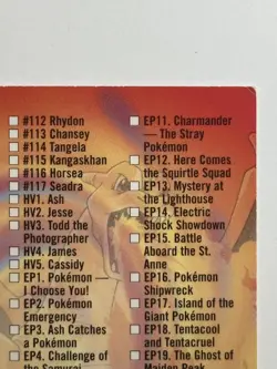 Pokemon Card Series 2 Topps TV Animation Edition Checklist - Image 2