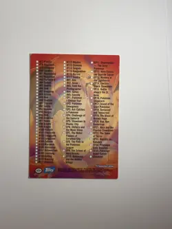 Pokemon Card Series 2 Topps TV Animation Edition Checklist - Image 3