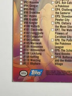 Pokemon Card Series 2 Topps TV Animation Edition Checklist - Image 4