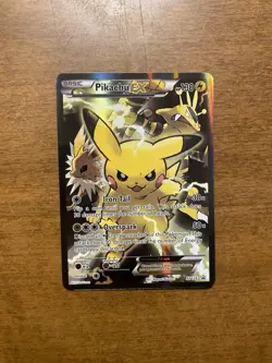 Pikachu EX XY124 XY Promos Holo Card Near Mint Condition - Image 1